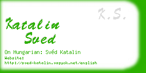 katalin sved business card